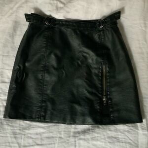 Faux leather skirt